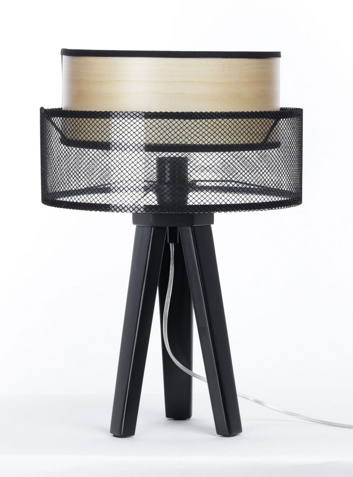 TISCHLAMPE Schwarz 30/45 cm - Beige, Kunststoff (30/0.7/45cm) - ONZENO