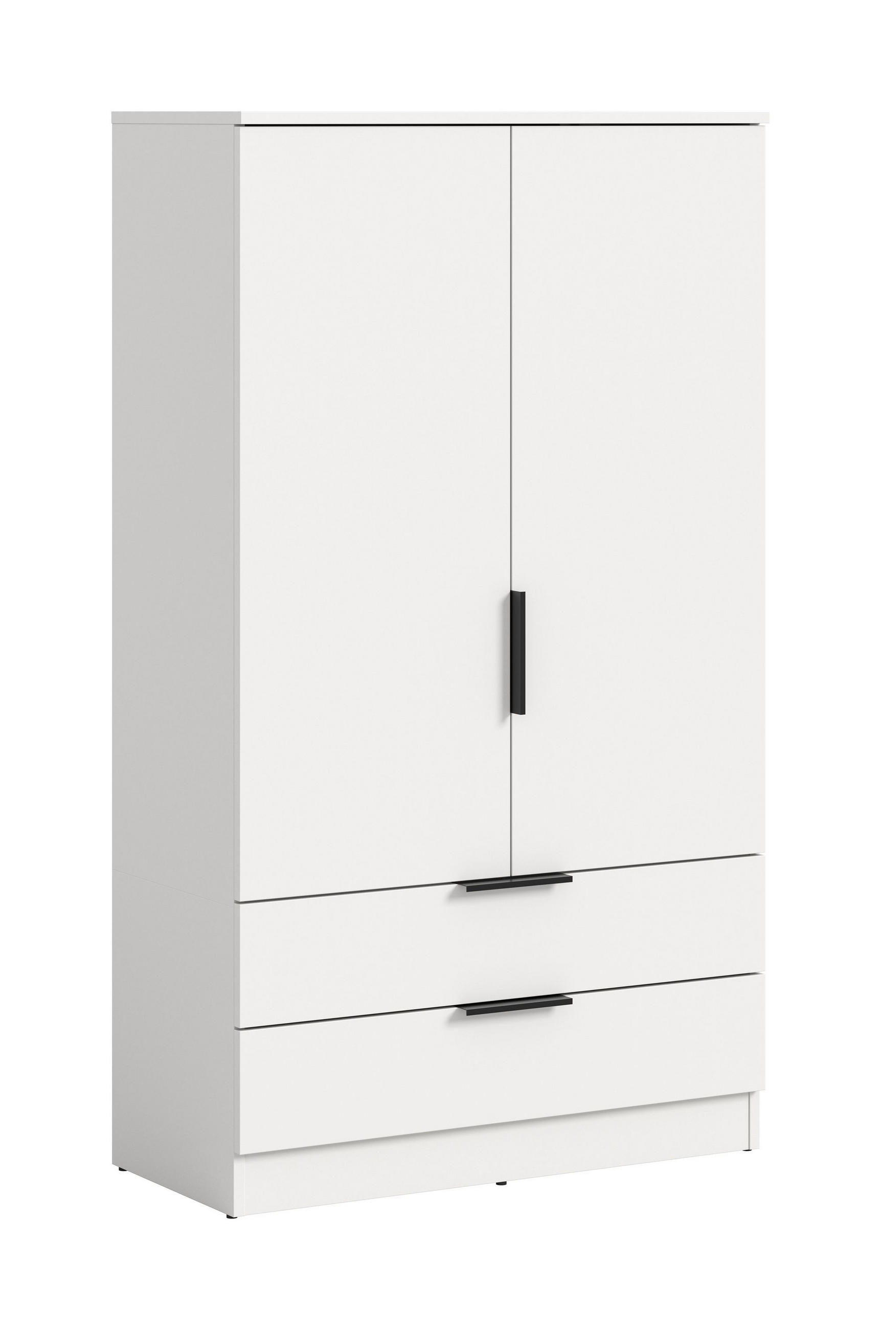 WÄSCHESCHRANK Alvas (B/H/T: ca. 80/140/37 cm) in weiß/weiß - Weiß, Holzwerkstoff (80/140/37cm)