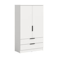 WÄSCHESCHRANK Alvas (B/H/T: ca. 80/140/37 cm) in weiß/weiß - Weiß, Holzwerkstoff (80/140/37cm)