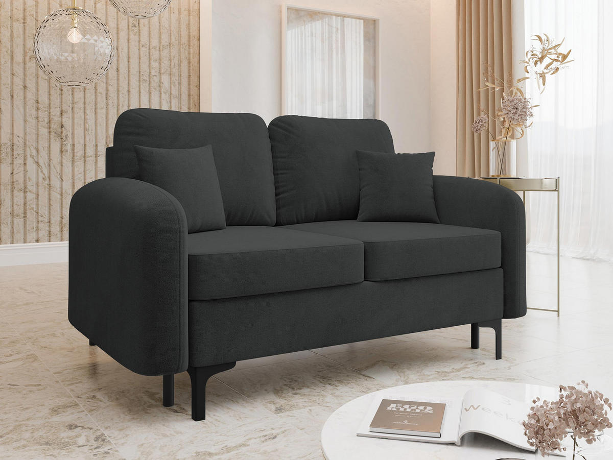 SCHLAFSOFA Venice Small - Schwarz, Holz/Textil (157/96/94cm) - MIRJAN24