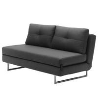 SCHLAFSOFA - Webstoff - Chromfarben/Dunkelgrau, Textil (150/85/88cm) - home24