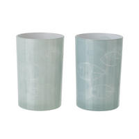 WINDLICHT FISCH (2ER SET) - Grau, Glas (12/18cm) - J-Line