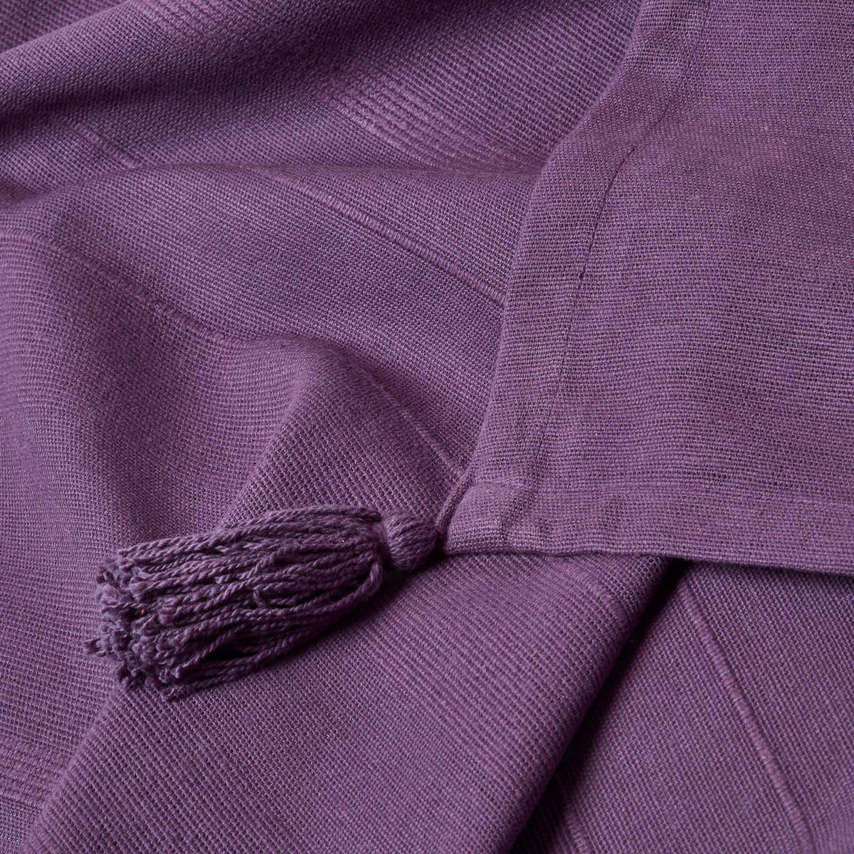 WOHNDECKE Rajput 150/200 cm, 100% Baumwolle - Lila, Textil (150/200cm) - Homescapes