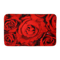 BADTEPPICH Rosen 70 x 110 cm - Rot, Textil (70/110cm) - Sanilo