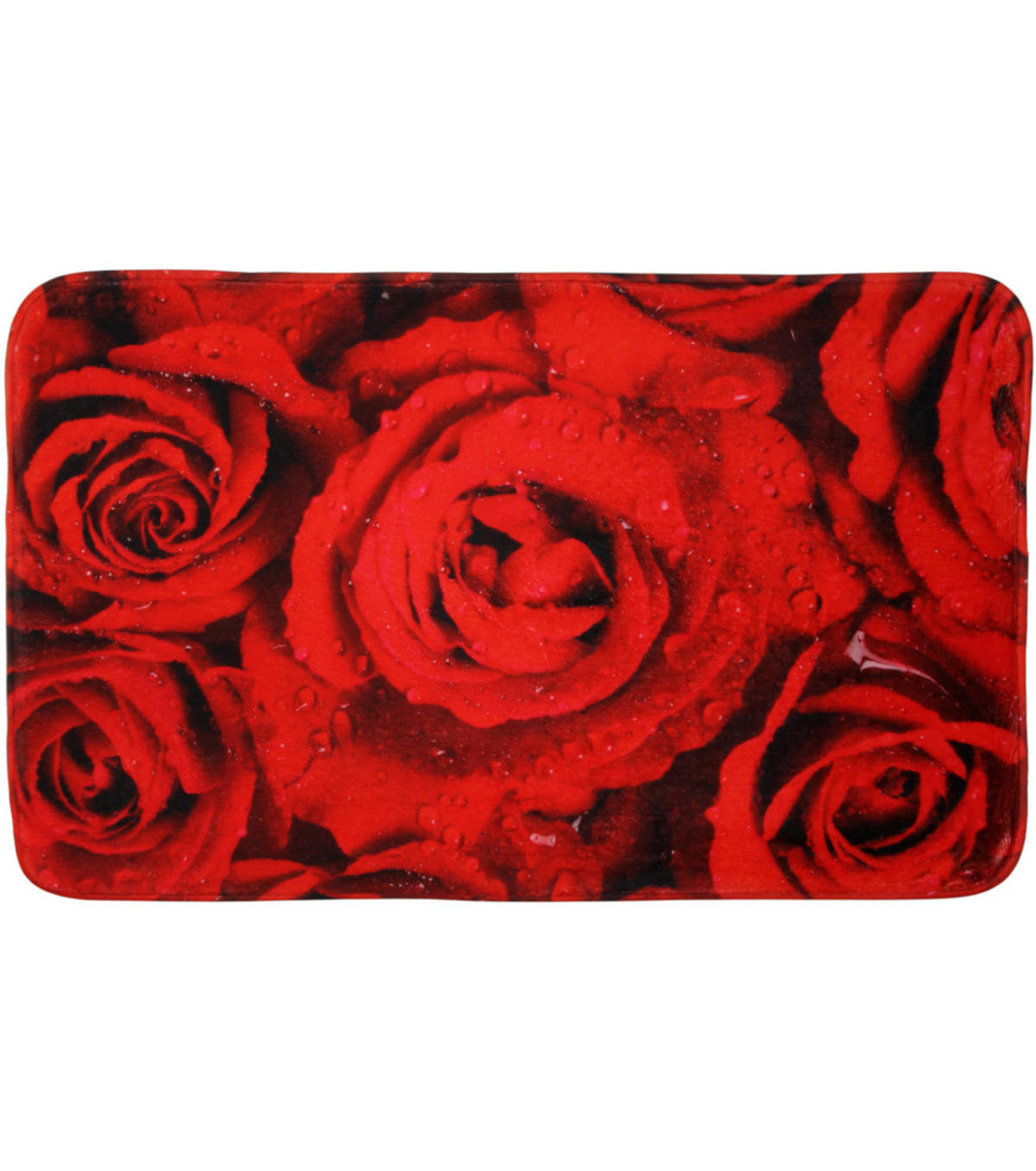 BADTEPPICH Rosen 70 x 110 cm - Rot, Textil (70/110cm) - Sanilo