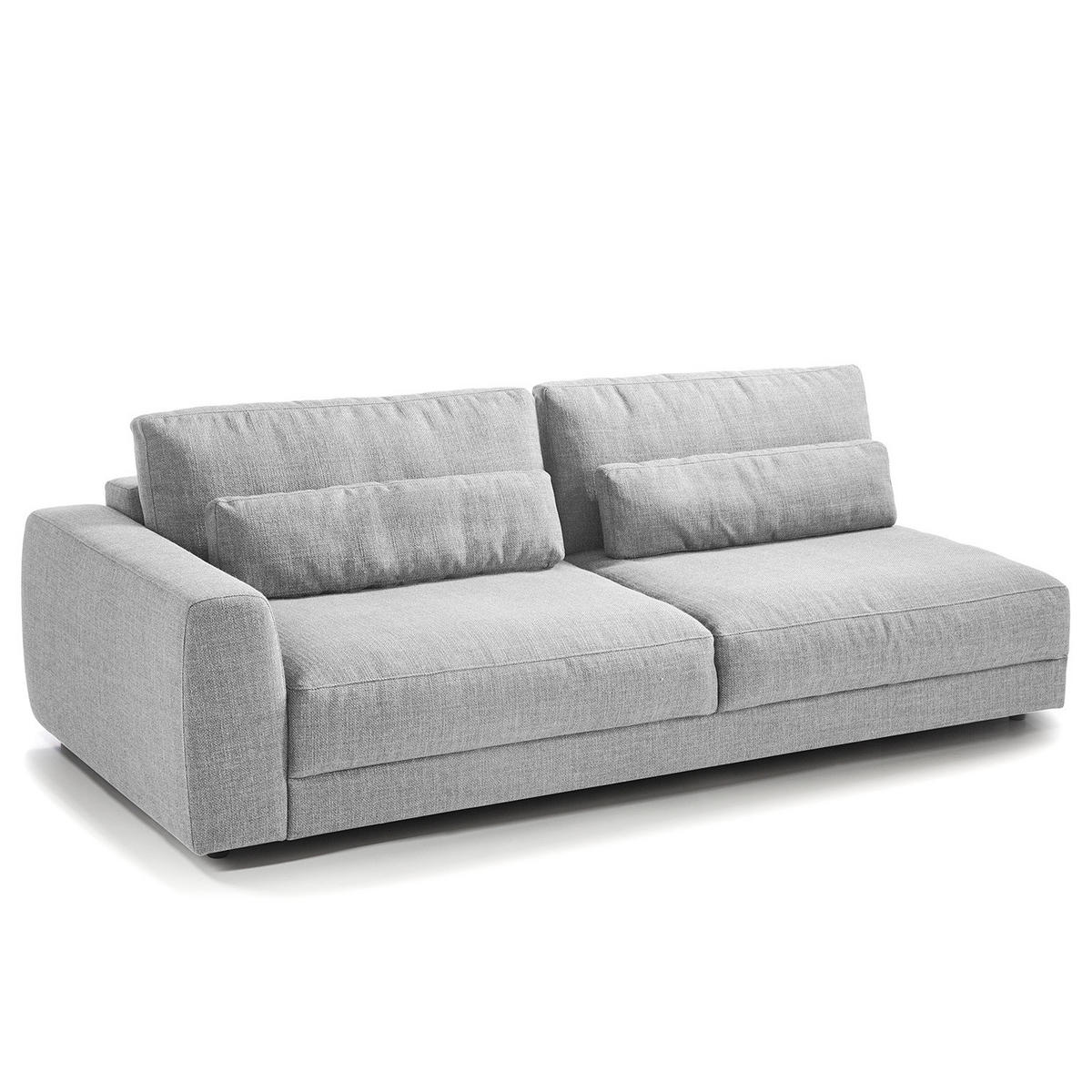 3-SITZER MODULSOFA - Hellgrau, Textil (228/80/117cm) - home24