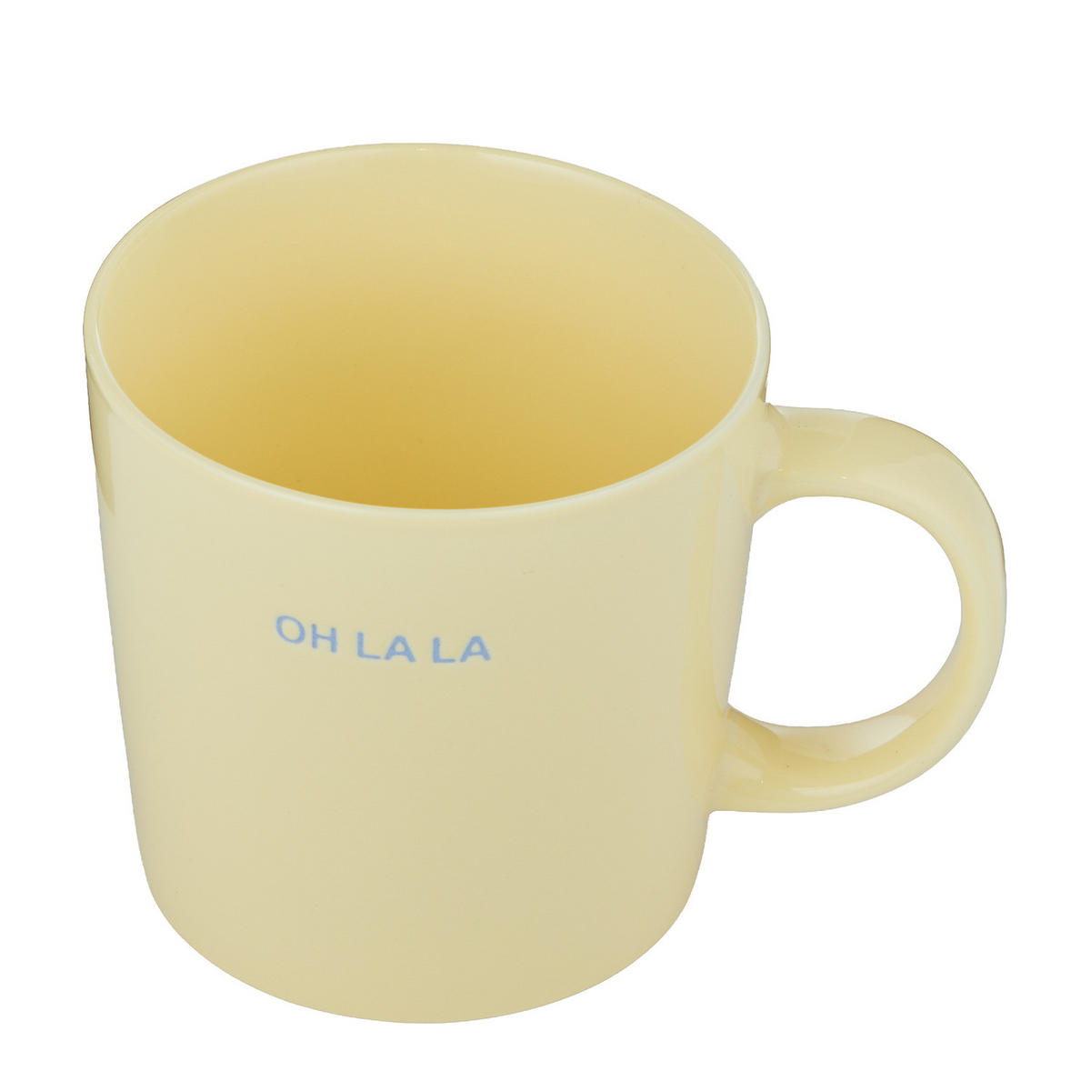 TASSE (6er-Set) Good Vibes Oh La La - Gelb, Keramik (0.4L) - Butlers