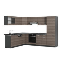 ECKKÜCHE R-Line, Edelgrau/Anthrazit, 287 x 227 cm, AP Anthrazit - Anthrazit/Grau, Holzwerkstoff (287/81.6/60cm) - Vicco