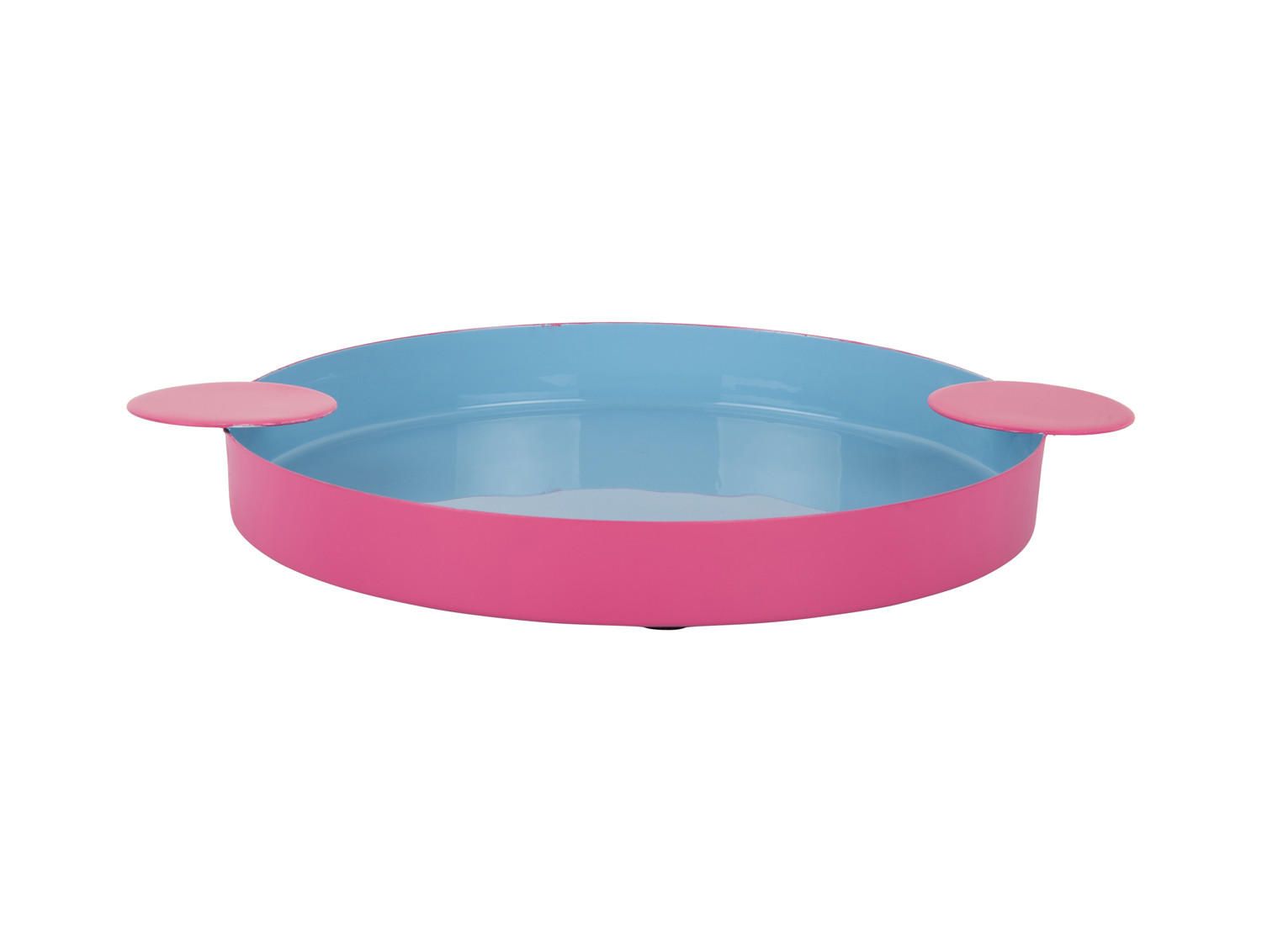 SERVIERTABLETT Double Funky 32/25/3 cm - Blau, Metall (25/3/32cm) - Present Time