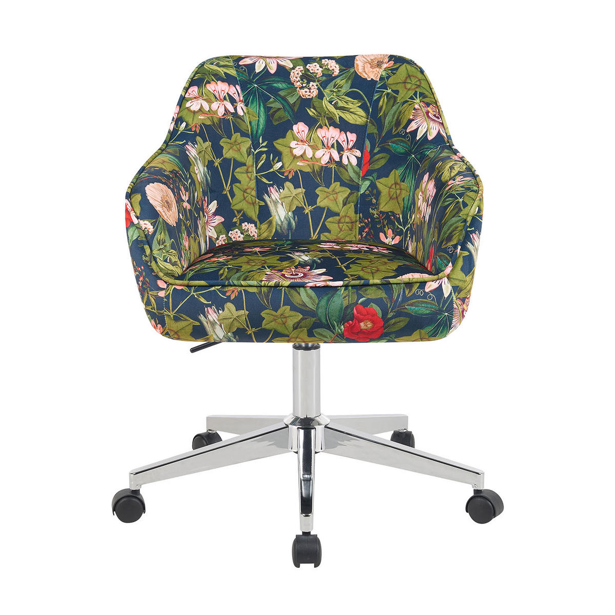 BÜROSTUHL Mika-Noel - Chromfarben/Multicolor, Textil/Metall (60/79/61cm) - DUBI Möbel