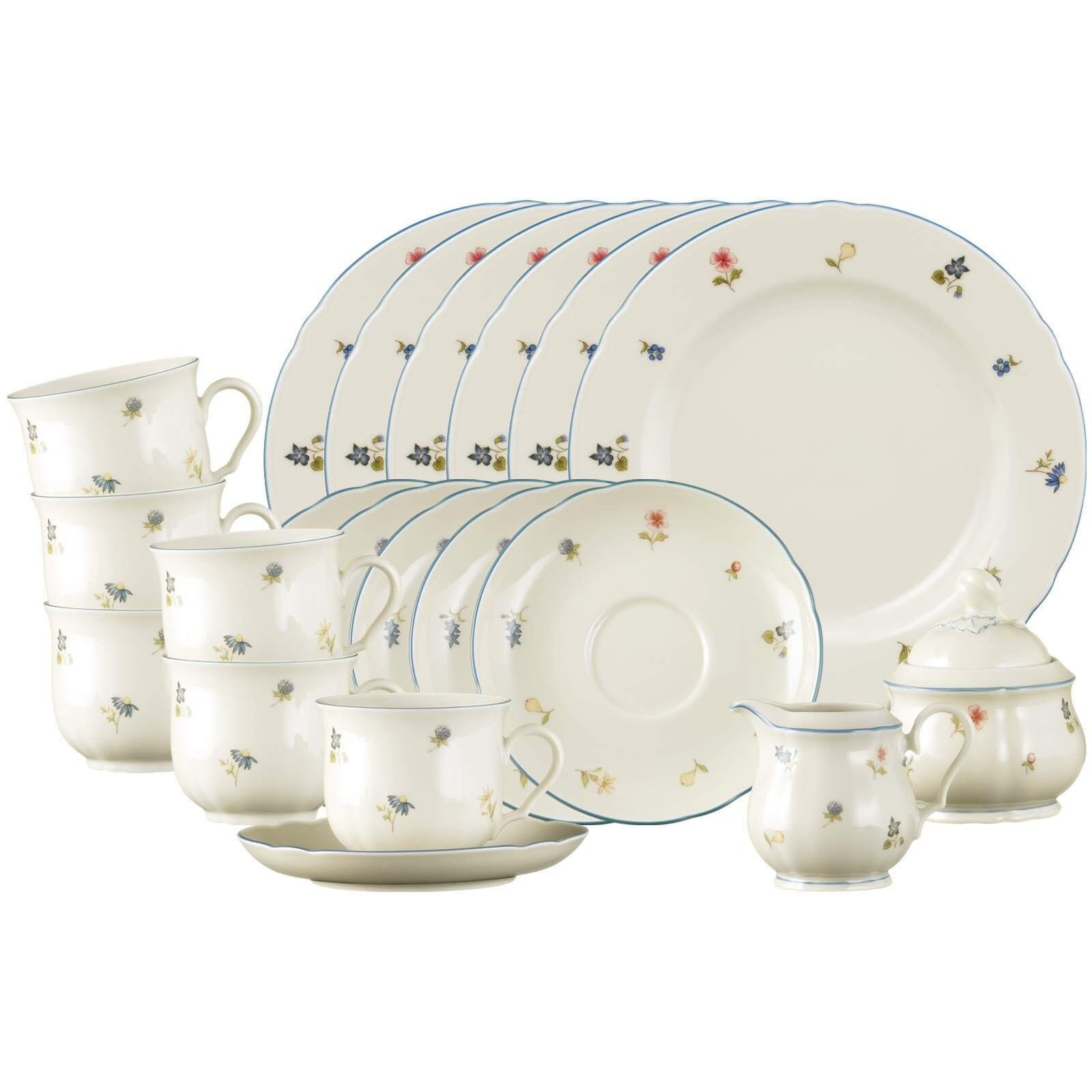 KAFFEESERVICE Marieluise Streublumen bunt 20er Set - Multicolor, Keramik (1/1/1cm) - Seltmann Weiden