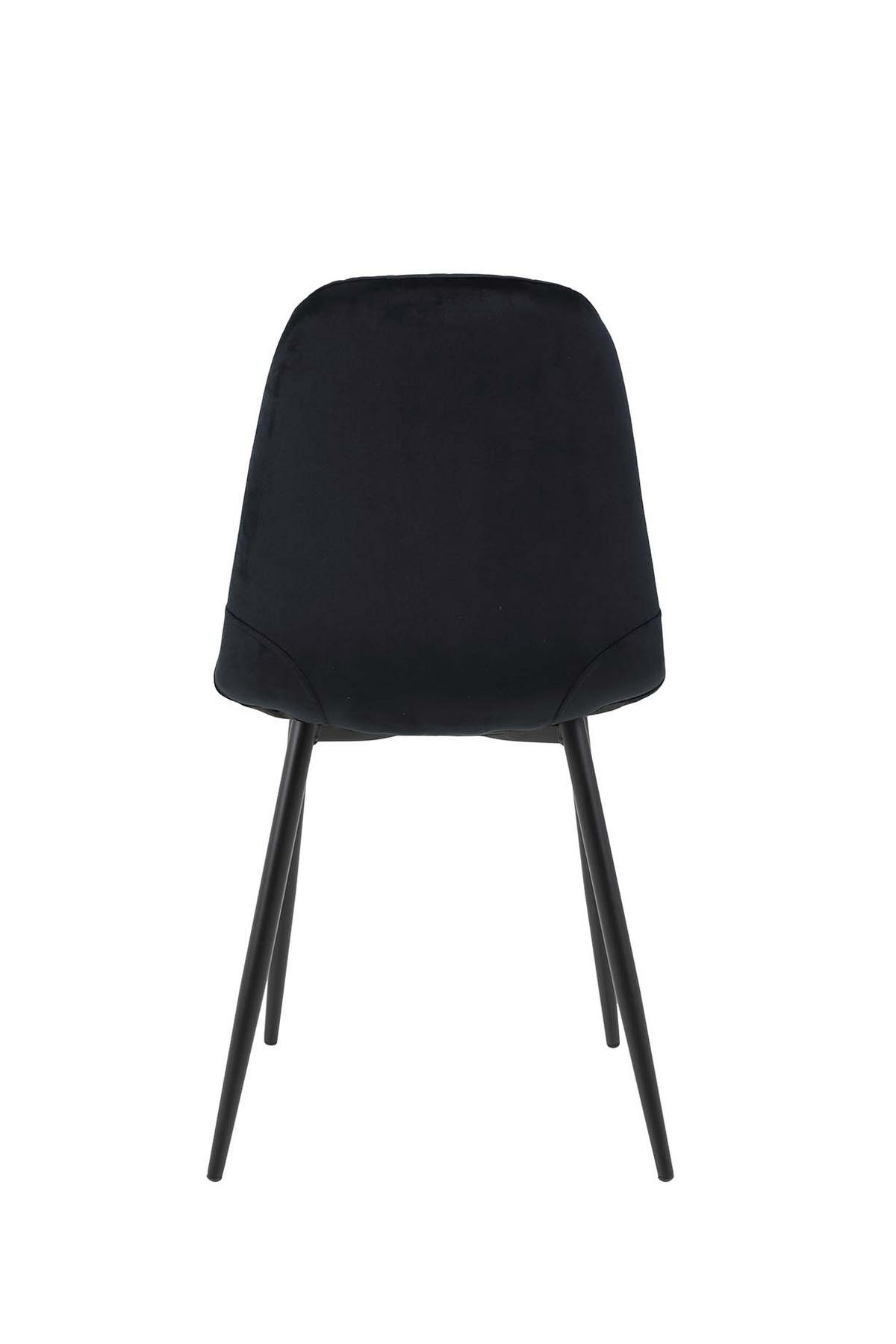 SCHALENSTUHL-SET 2 Stück Mira - Samtvelour Schwarz - Schwarz, Textil/Metall (44/89/53.5cm) - Hela Vertriebs GmbH