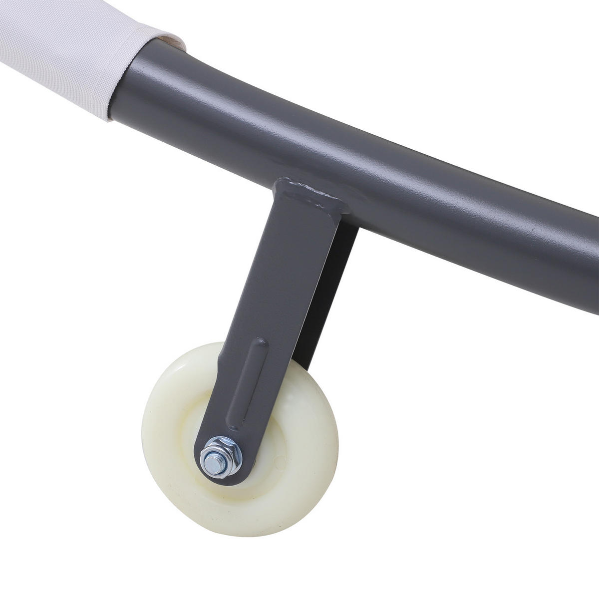 DOPPELLIEGE Sonnenliege Relaxliege rollbar mit Dach Stahl Cremeweiß - Creme, Kunststoff/Textil (175/134/200cm) - Outsunny