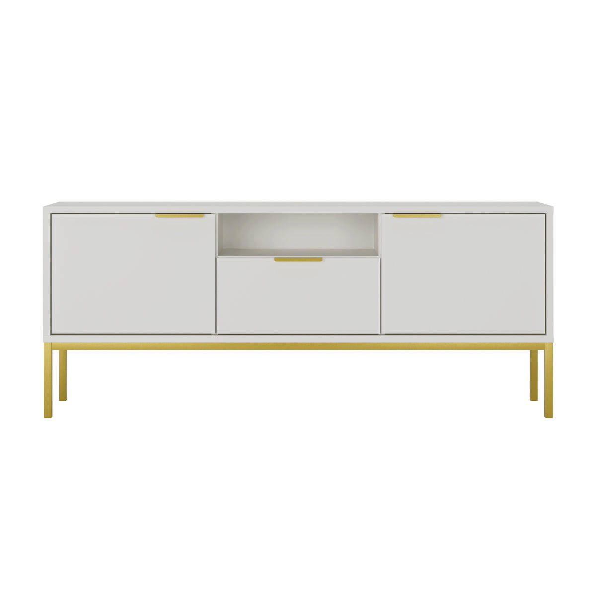 TV-MÖBEL Seattle Weiß - Weiß, Holzwerkstoff (135/56.4/33cm) - Petits-meubles