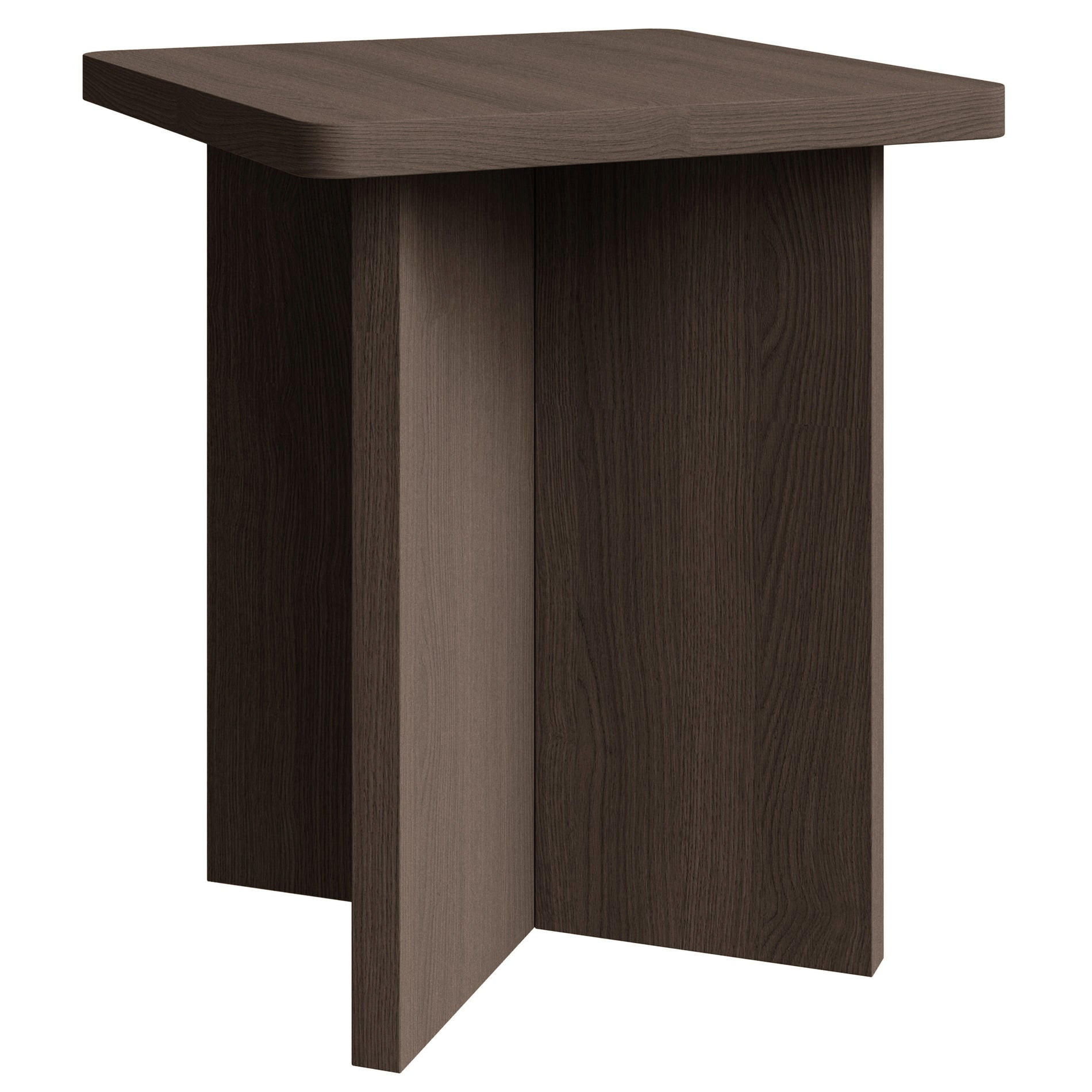 COUCHTISCH Qubeo Eschenholzoptik braun 42 cm - Dunkelbraun, Holzwerkstoff (42/42/50cm) - Selsey