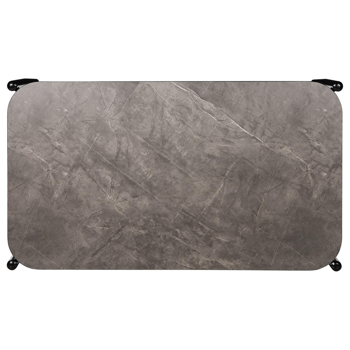 ESSTISCH - Anthrazit, Holzwerkstoff/Metall (90/160/75cm) - home24