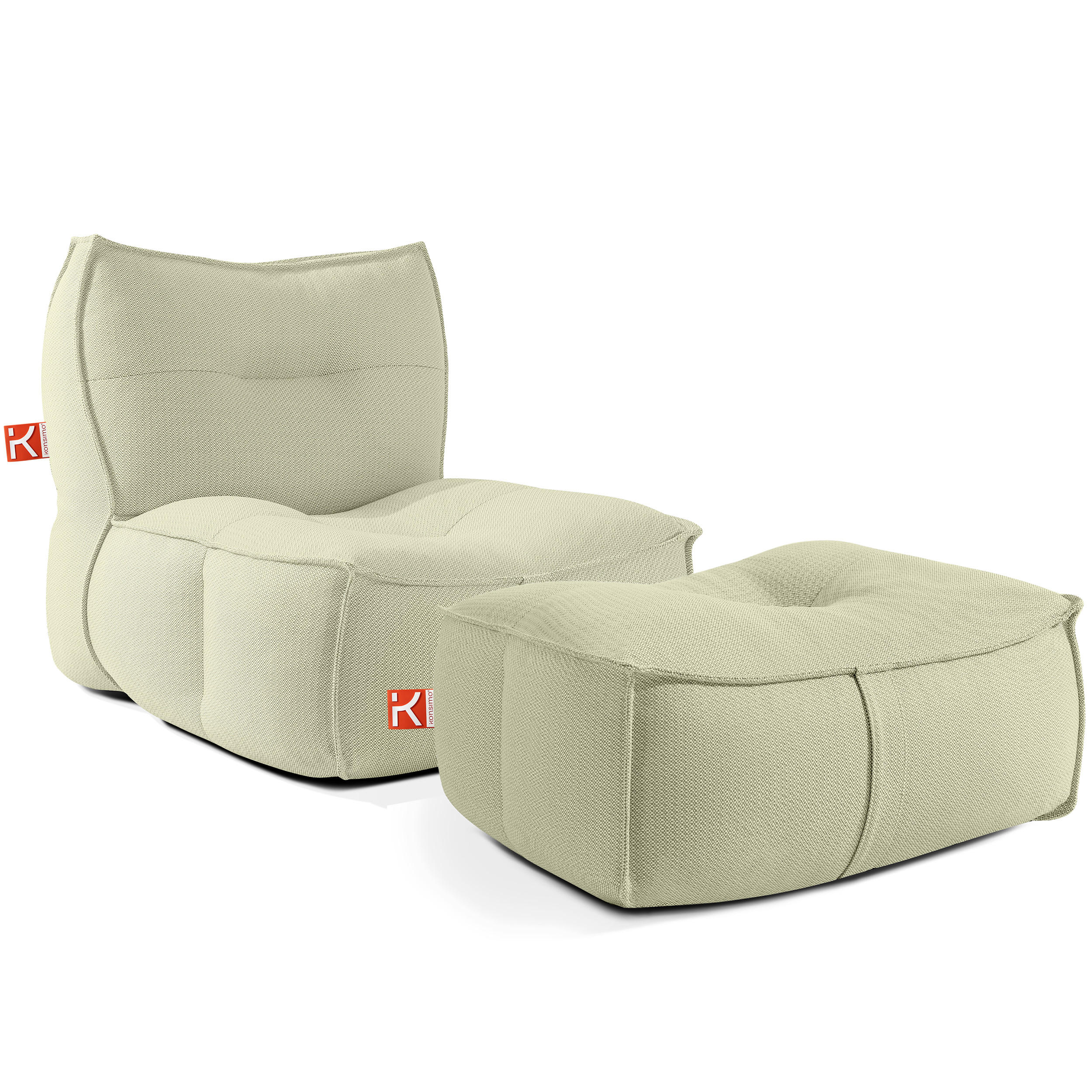 GARTENLOUNGE-SET LOVIA, Möbel-Set, Hellgrün/Weiß - Hellgrün, Textil (90/82/106cm) - KONSIMO®