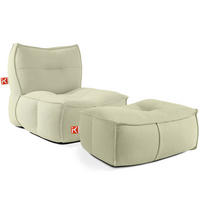 GARTENLOUNGE-SET LOVIA, Möbel-Set, Hellgrün/Weiß - Hellgrün, Textil (90/82/106cm) - KONSIMO®