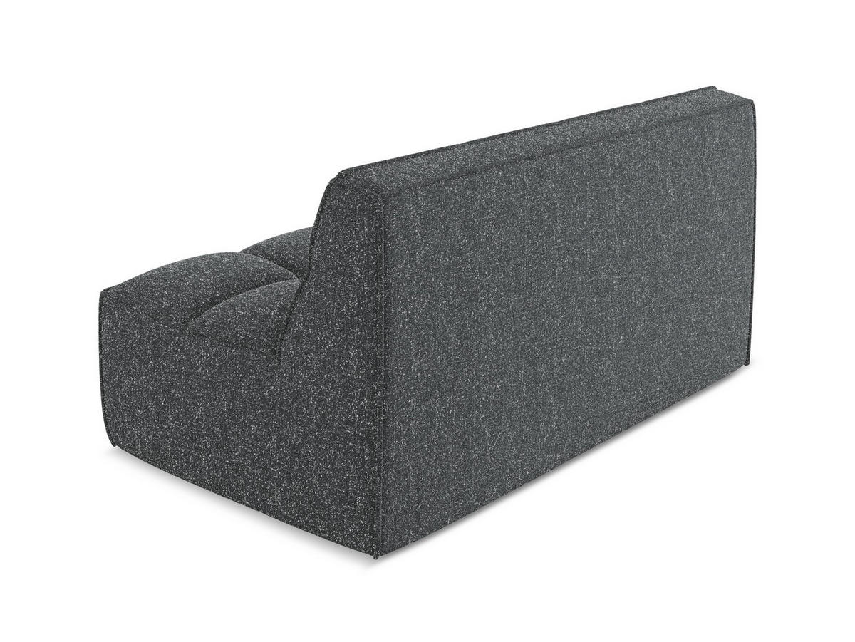 2-SITZER-SOFA Strukturstoff Stoff Grau - Schwarz/Graphitfarben, Kunststoff/Textil (160/75/93cm) - Makamii