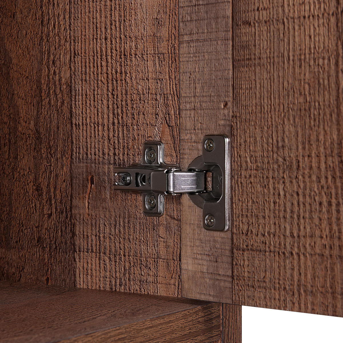 REGAL 4 Fächer Atlanta - Hellbraun, Holzwerkstoff (97/131/36cm) - Beliani