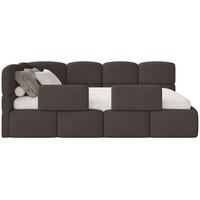 KINDERBETT Cloudy Braun 120 x 200 cm - Schwarz/Braun, Kunststoff/Textil (120/200cm) - Selsey