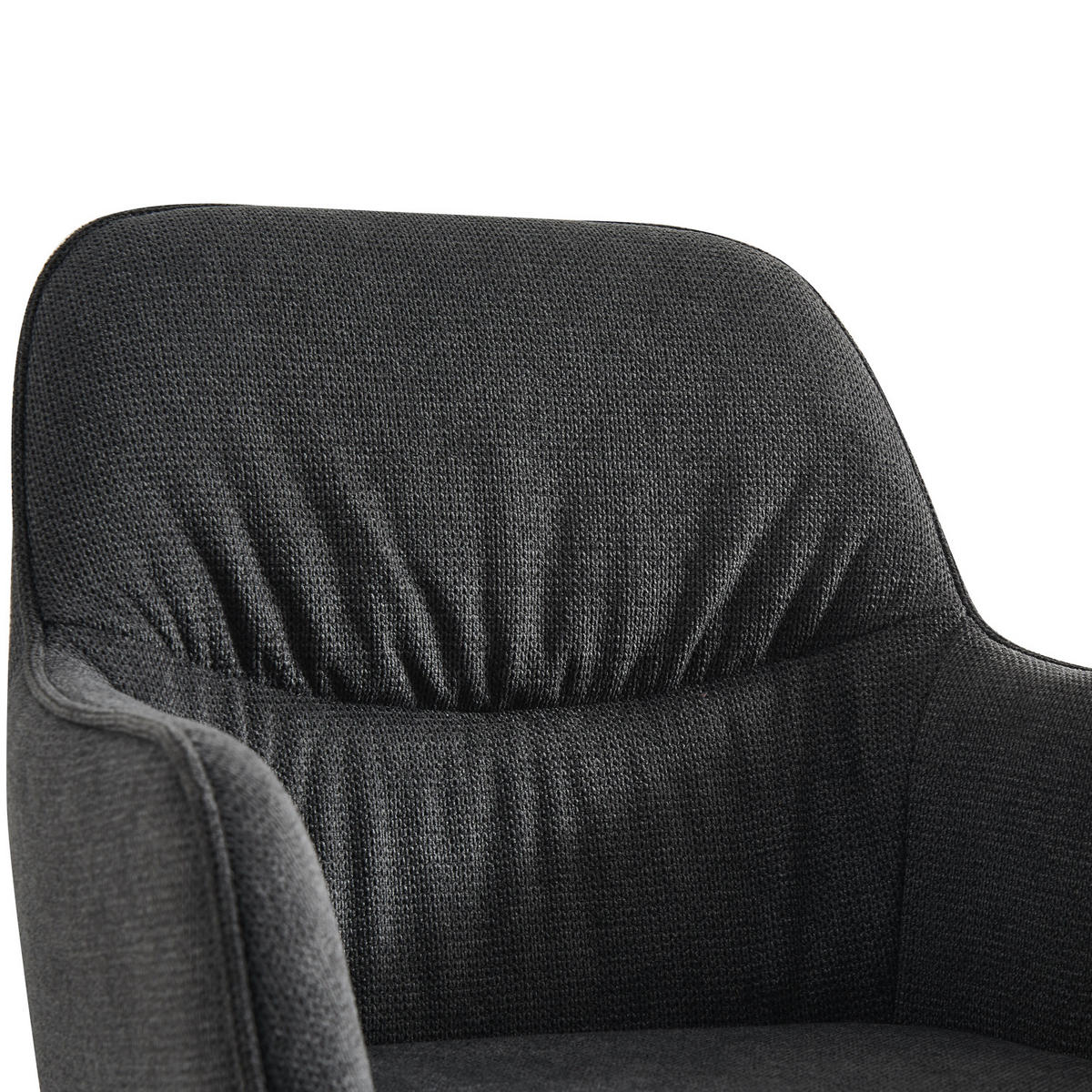 ARMLEHNSTUHL LATONA Anthrazit - Anthrazit, Textil/Metall (59/84/62cm) - B&D Home