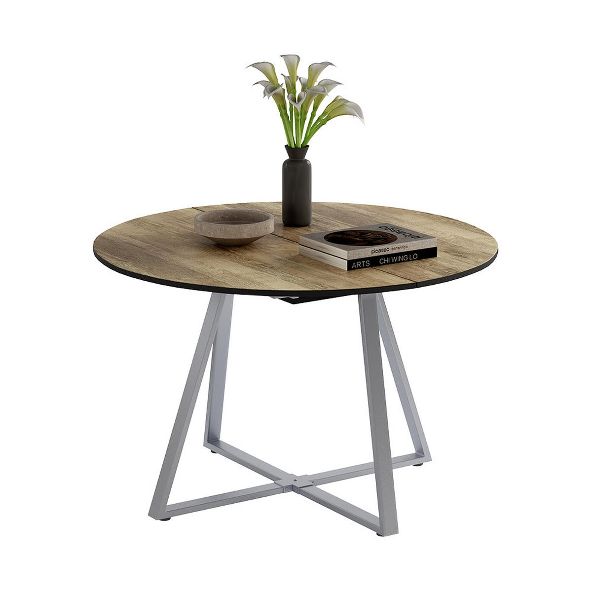 JÍDELNÍ STŮL Loyd Rustikální dub/šedá - šedá/divoký dub, kompozitní dřevo (120/120/75.8cm) - Vicco