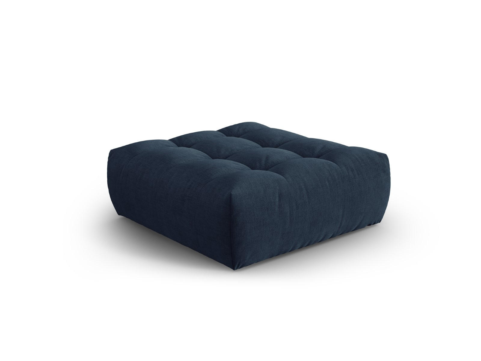POUF Bloom aus strukturiertem Stoff dunkelblau - Dunkelblau, Textil (101/42/110cm) - Micadoni