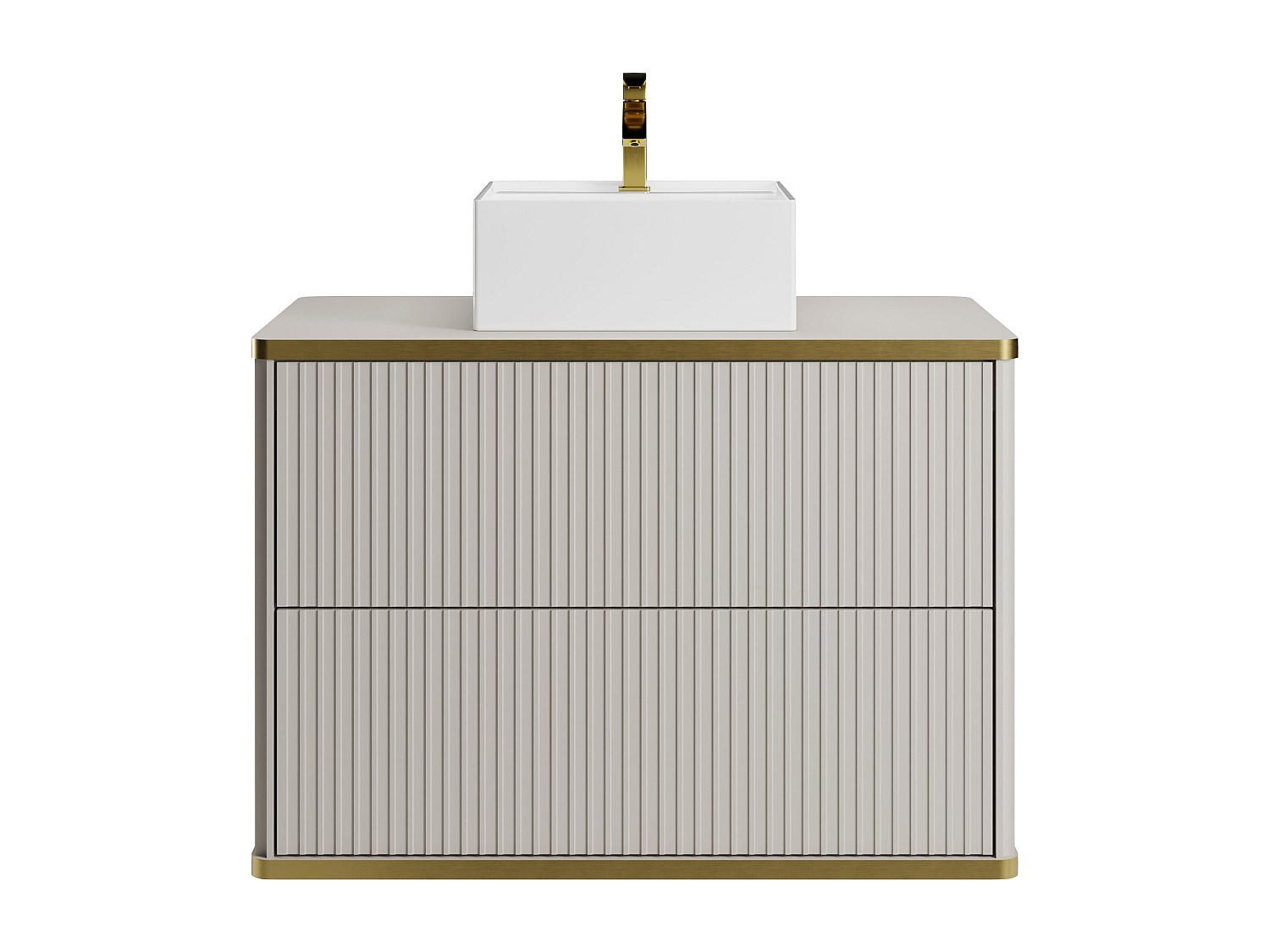 EINZELWASCHTISCH - 80 cm x 47 cm - Holz, Platte - Beige - KELIZA - Beige, Holz (80/54/47cm) - Vente-Unique