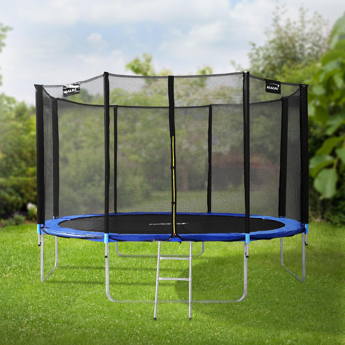 TRAMPOLIN 427 cm blau - Blau, Metall (427/260/427cm) - Hauki