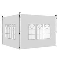 PAVILLON SEITENWÄNDE 2er Set 3x3 3x4 m weiß - Weiß, Kunststoff (1/195/295cm) - LEBENLANG