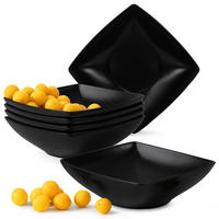 TELLERSET EPIRI Suppenteller 6 Personen 6-tlg - Schwarz, Keramik (17cm) - KONSIMO®
