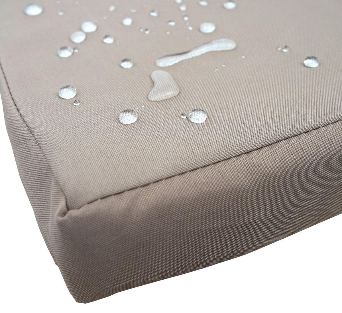 GARTENBANK mit Tisch Schwarz Kissen Creme - Schwarz, Metall (132/84/55cm) - PROREGAL