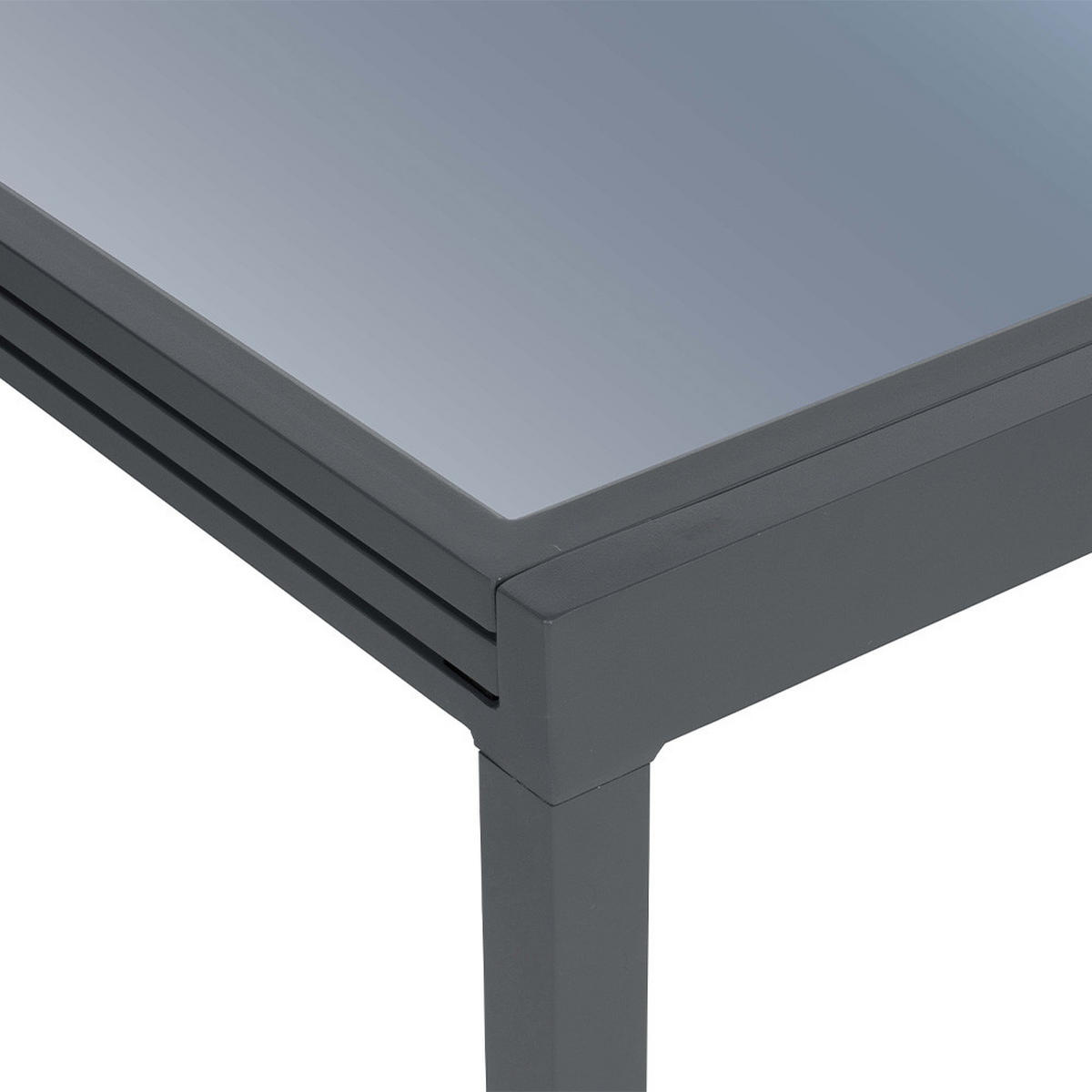 GARTENTISCH VERANO - Anthrazit, Glas/Metall (75/90/180cm) - Home Deluxe