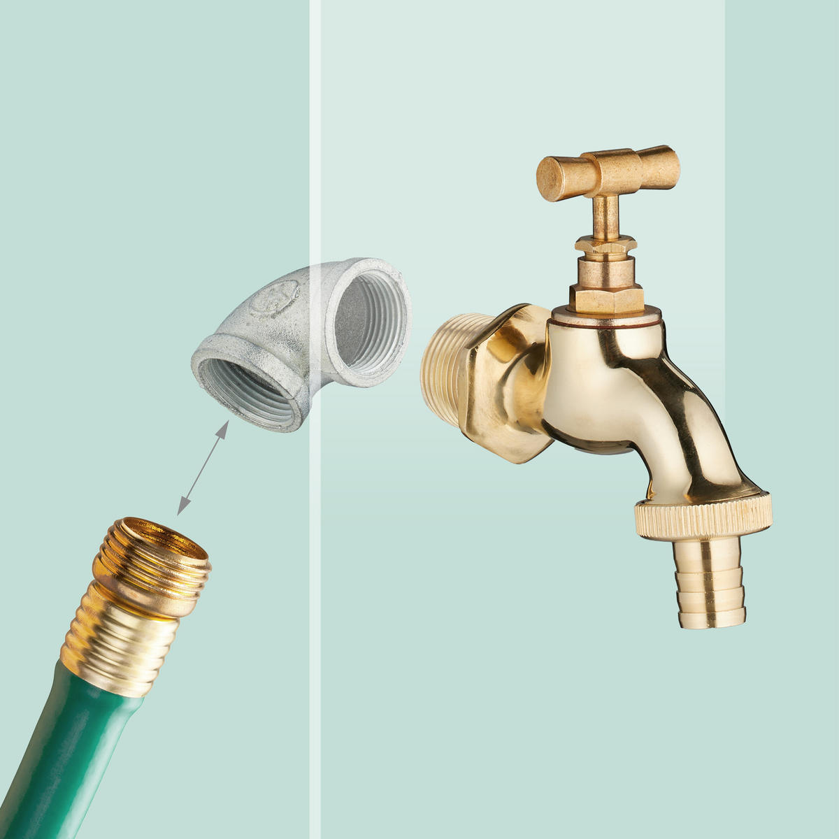 STANDBRUNNEN - Braun, Metall (38/44.5/100cm) - Relaxdays