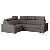 ECKSOFA Oslo 2rR1 80 - Silberfarben/Braun, Holz/Kunststoff (250/200cm) - MIRJAN24