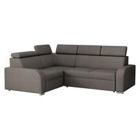 ECKSOFA Oslo 2rR1 80 - Silberfarben/Braun, Holz/Kunststoff (250/200cm) - MIRJAN24