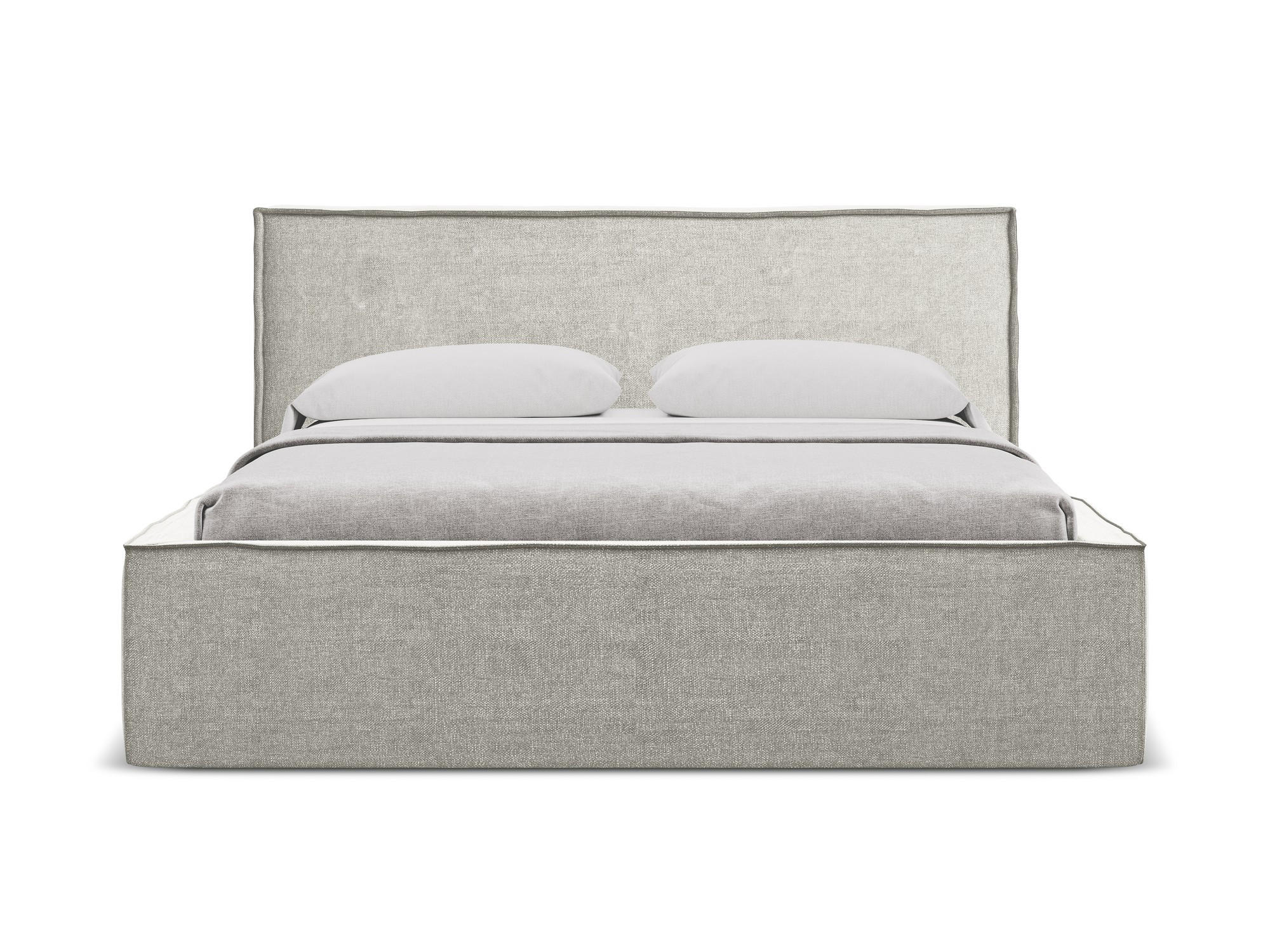 POLSTERBETT mit Bettkasten und Lattenrost 160x228 Beige - Beige/Schwarz, Kunststoff/Textil (140/200cm) - Makamii