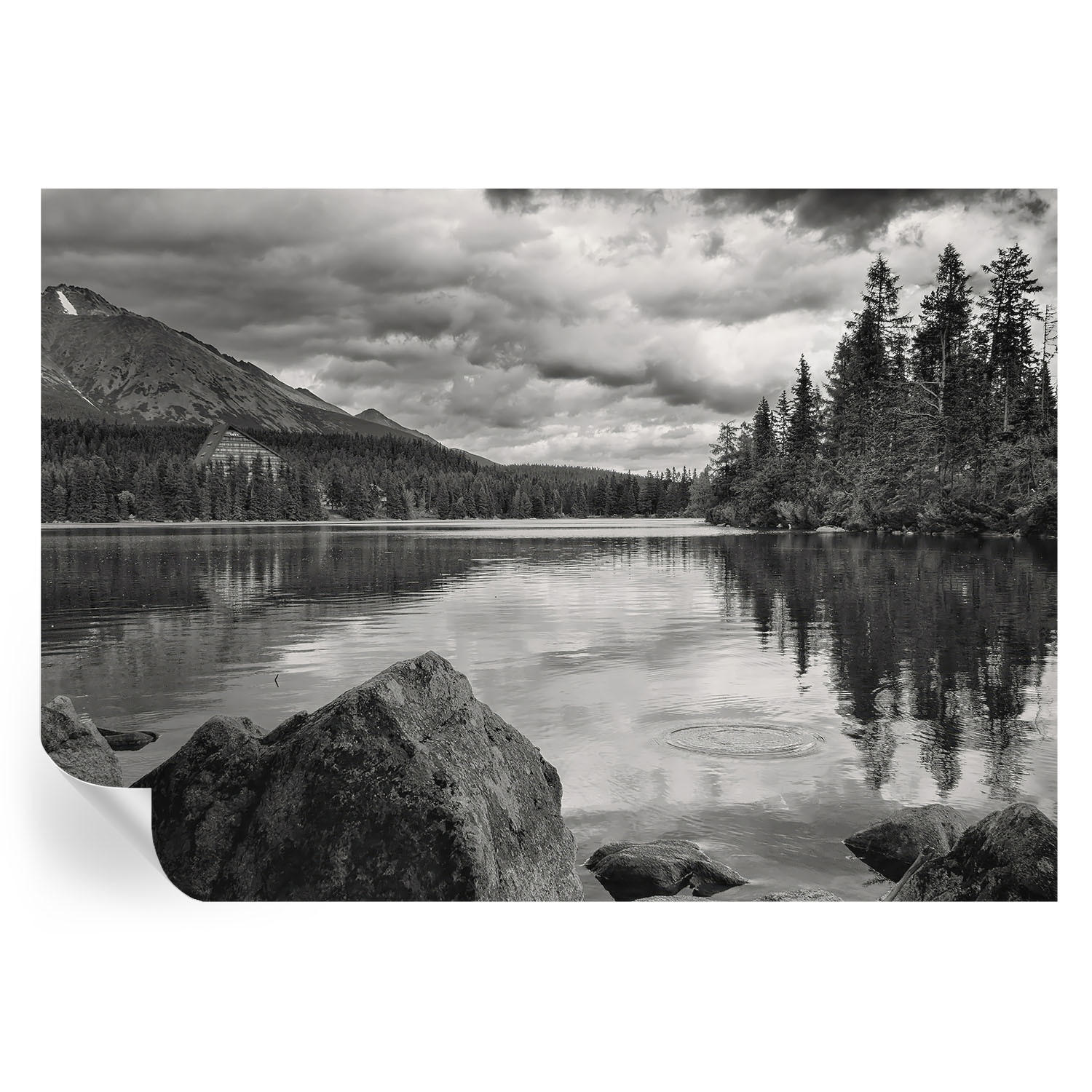 FOTOTAPETE 312x219 cm - Bergpanorama - Schwarz, Textil (312/219cm) - Wallfluent