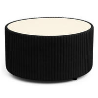 TISCH Schwarz MIJA Gepolstert Tilia - Schwarz, Holzwerkstoff (89/89/42cm) - Sepro Meble