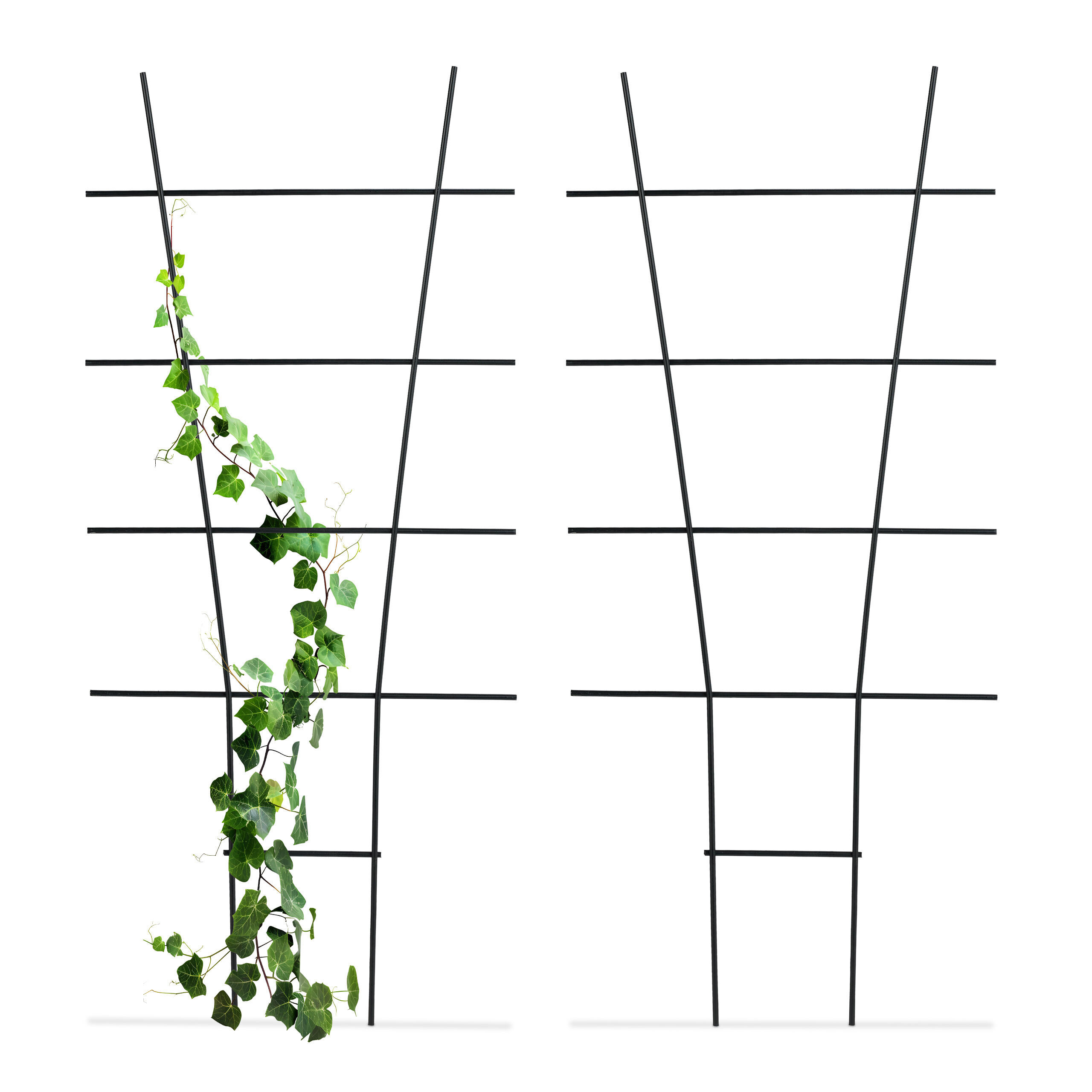 PFLANZENSTÜTZE - Schwarz, Metall (35/79/1cm) - Relaxdays