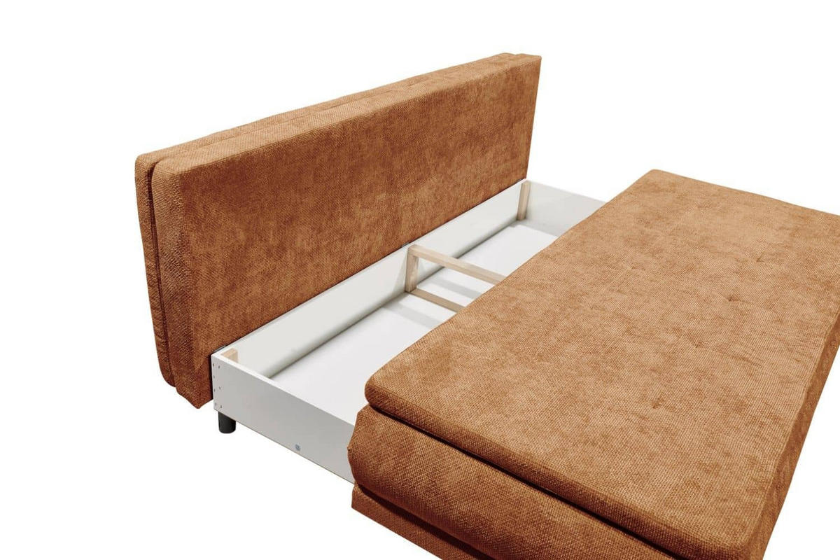 SCHLAFSOFA 2-Sitzer mit Bettkasten und Schlaffunktion - Braun/Weiß, Holz/Holzwerkstoff (211/92/108cm) - ed exciting design