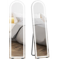 STANDSPIEGEL DE-09847 Weiß - Weiß, Glas (40/150/2.9cm) - ComfortXL