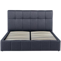 POLSTERBETT Negad Stoff Dunkelgrau Bett 160x200 - Dunkelgrau, Textil (160/200cm) - DELUKE