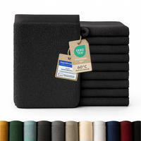 WASCHLAPPEN 10er-Set, 10x Waschlappen 15/20 cm, Schwarz - Schwarz, Textil (15/20cm) - Blumtal