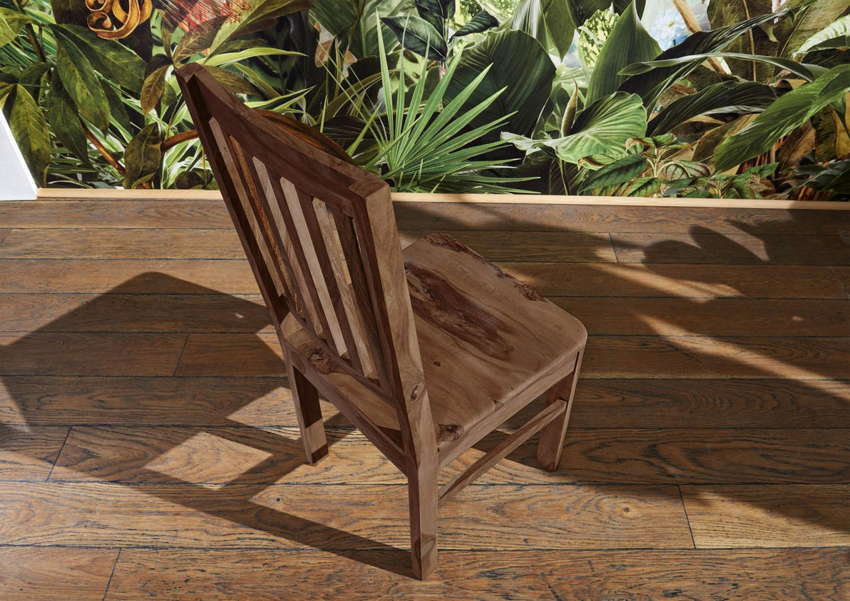 STUHL Massivholz 45 x 45 x 100 cm dunkelbraun TORONTO #131 - Dunkelbraun, Holz (45/100/45cm) - Massivmoebel24