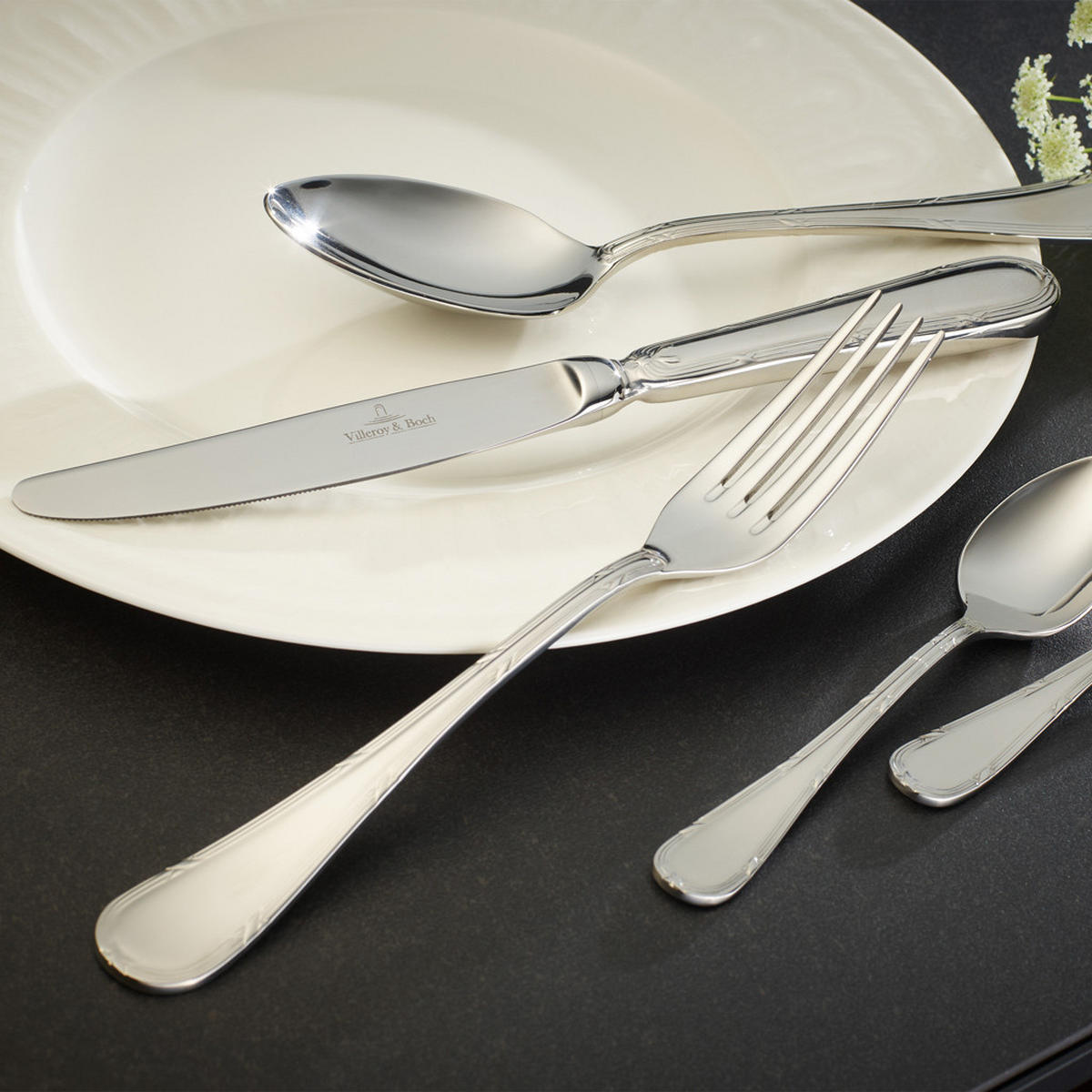 TAFELMESSER Kreuzband Septfontaines silber 225 mm 6er Set - Silberfarben, Metall (26.5cm) - Villeroy & Boch