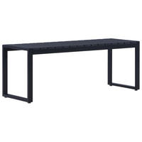 GARTENBANK 120.5 Cm Ps-Platte Schwarz - Schwarz, Metall (120.5/45/40cm) - vidaXL