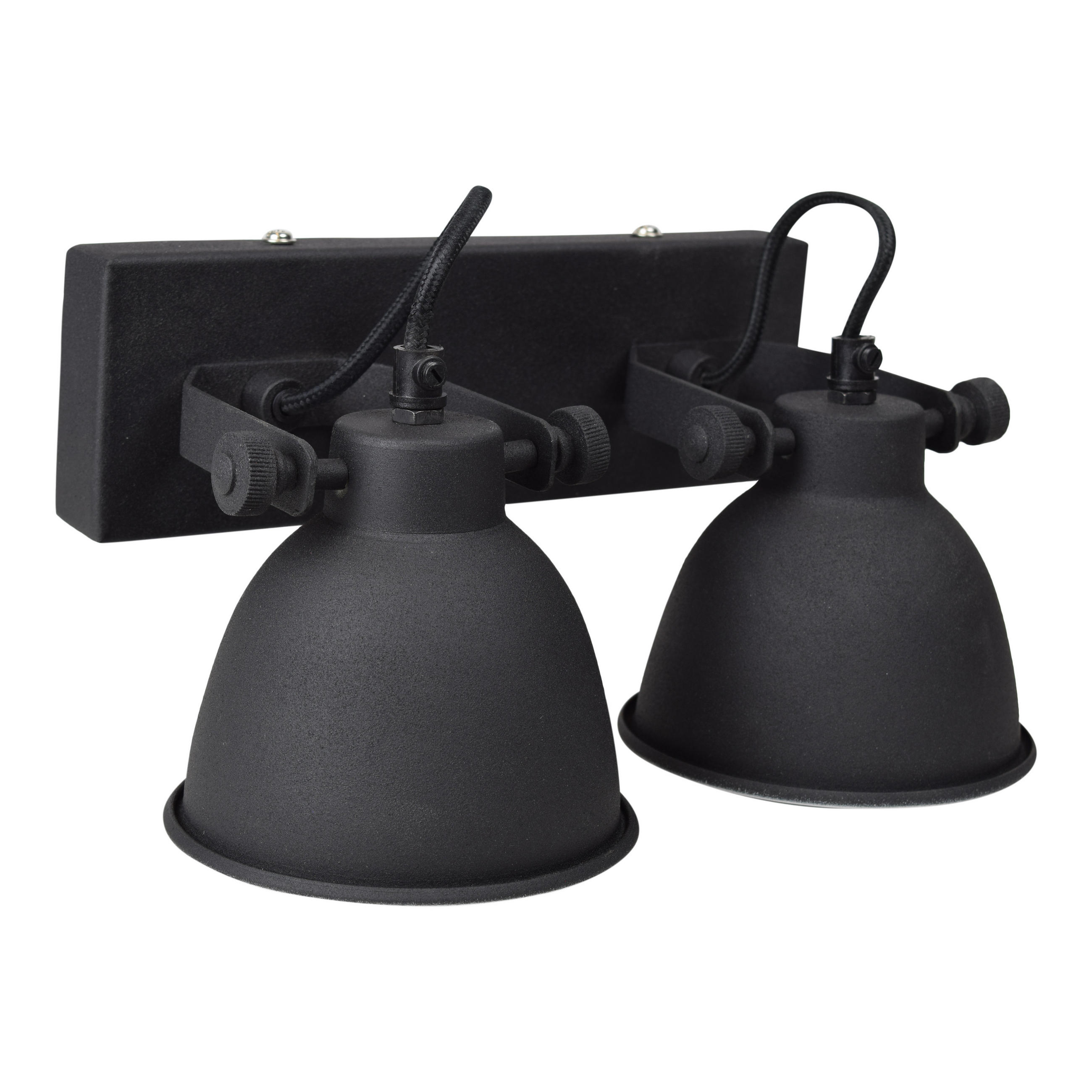 WANDLEUCHTE Industrielle Schwarz - Schwarz, Metall (28/14/16cm) - Urban Interiors