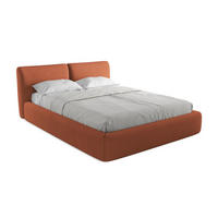 POLSTERBETT mit Bettkasten und Lattenrost 180x228 Orange - Terracotta/Schwarz, Kunststoff/Textil (160/200cm) - LaMiaSofa